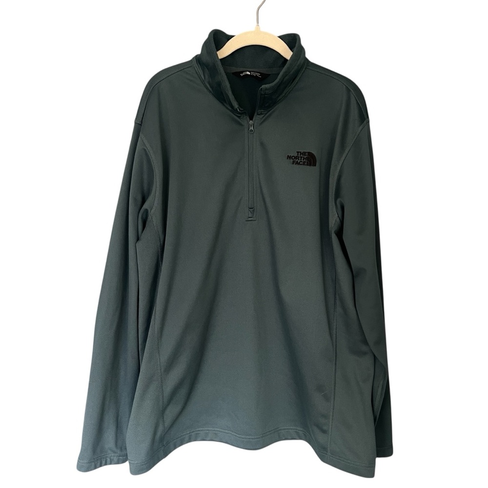 The North Face Men’s 1/4 Zip Blue Polyester Pullover with Black logo Size XL